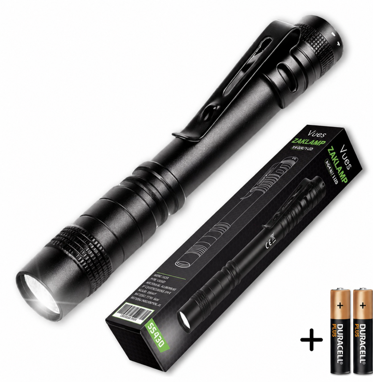 Zaklamp LED Waterdicht - Inclusief Batterijen - Compact Formaat - Zwart - Geschikt voor noodpakket