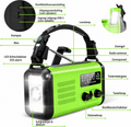 20000mAh (74000mWh) noodradio met zwengel en zonnepaneel. Draagbare AM/FM/NOAA-weerradio met USB-oplader voor je telefoon, ingebouwde leeslamp en SOS-alarm – ideaal voor noodsituaties en orkanen.