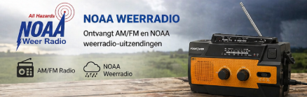 crankradio met 14800 mWh (4000 mAh), draagbare powerbank, opladen via USB, zonne-energie, zwengel en batterijen, SOS-alarm en zaklamp voor noodgevallen